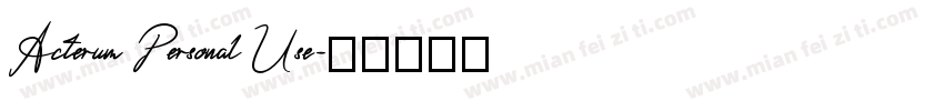 Acterum Personal Use字体转换